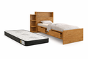 Ver imagem 1 de Cama Solteiro com Baú Gavetas e Prateleiras Multifuncional para Organização do Quarto e Colchão D33