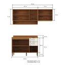 Ver imagem 5 de Cozinha Modulada Completa Premium Safira 100% MDF 4 Peças Nature Off White 190x87 cm Casamia