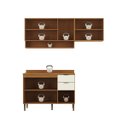 Ver imagem 6 de Cozinha Modulada Completa Premium Safira 100% MDF 4 Peças Nature Off White 190x87 cm Casamia
