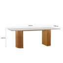Ver imagem 2 de Mesa de Jantar Tampo 1,80m X 0,90m Dara Lj Cinamomo e Off White
