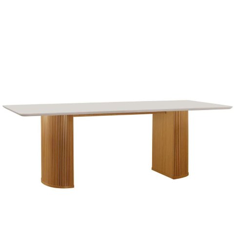 Mesa de Jantar Tampo 1,80m X 0,90m Dara Lj Cinamomo e Off White