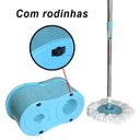 Ver imagem 4 de Balde Mop Giratório Cabo Longo 1,50 Mts com 2 Refil Limpeza