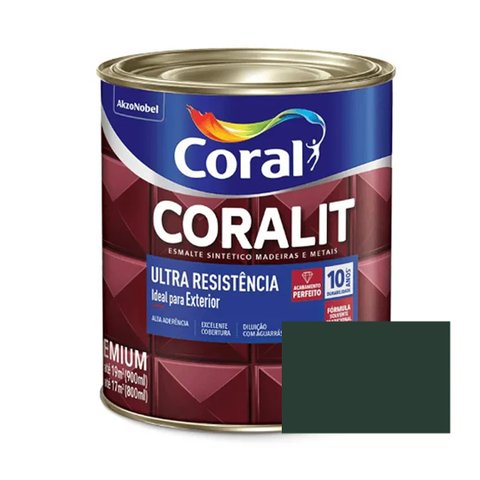 Esmalte Coralit Ultra Resistência Alto Brilho Verde Colonial 3,6 Litros Coral