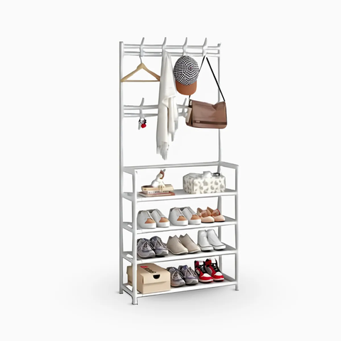 Sapateira Organizadora com Ganchos 4 Prateleiras