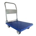 Ver imagem 2 de Carrinho de Carga Plataforma Dobravel 4 Rodas Compras Estoque