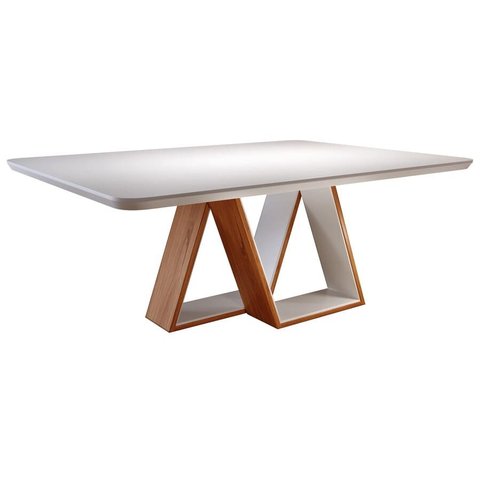 Sala de Jantar Base Laminada com 6 Cadeiras 1,80x1,0m - Vogue - Requinte Salas