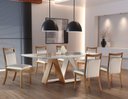 Ver imagem 2 de Sala de Jantar Base Laminada com 6 Cadeiras 1,80x1,0m - Vogue - Requinte Salas