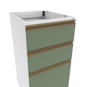 Ver imagem 5 de Balcão 3 Gavetas Kappesberg Celeste 100% Mdf Branco-verde Oliva 40cm
