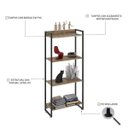 Ver imagem 4 de Estante Multiuso 4 Prateleiras 60cmx146cm Dynamica 