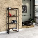 Ver imagem 1 de Estante Multiuso 4 Prateleiras 60CMX146CM Dynamica Marrom/Carvalho Dark