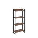 Ver imagem 3 de Estante Multiuso 4 Prateleiras 60CMX146CM Dynamica Marrom/Nogal