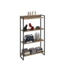 Ver imagem 2 de Estante Multiuso 4 Prateleiras 80CMX146CM Dynamica Marrom/Carvalho