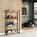 Ver imagem 1 de Estante Multiuso 4 Prateleiras 80CMX146CM Dynamica Marrom/Carvalho
