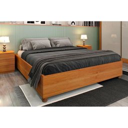Cama de Casal Queen Mônaco Cinamomo - Tcil Móveis - 1