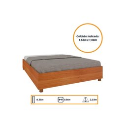Cama de Casal Queen Mônaco Cinamomo - Tcil Móveis - 5