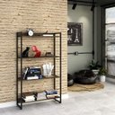 Ver imagem 1 de Estante Multiuso 4 Prateleiras 80CMX146CM Dynamica Marrom/Carvalho Dark