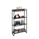 Ver imagem 2 de Estante Multiuso 4 Prateleiras 80CMX146CM Dynamica Marrom/Carvalho Dark