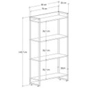 Ver imagem 5 de Estante Multiuso 4 Prateleiras 80CMX146CM Dynamica Marrom/Carvalho Dark