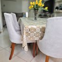 Ver imagem 1 de Toalha de Mesa Pvc Transparente 2,10x1,40 Impermeável Mod 11