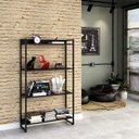 Ver imagem 1 de Estante Multiuso 4 Prateleiras 80CMX146CM Dynamica Preto/Ônix
