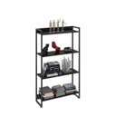 Ver imagem 2 de Estante Multiuso 4 Prateleiras 80CMX146CM Dynamica Preto/Ônix