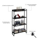 Ver imagem 4 de Estante Multiuso 4 Prateleiras 80CMX146CM Dynamica Preto/Ônix