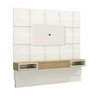 Painel TV 75" Home Theather Quadriculado 3d 2,25m com Luzes Led 100% Mdf Tb126l Pradel Móveis Dalla  - 4