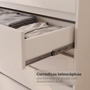 Ver mais imagens de Cômoda 5 Gavetas com Organizador Tampo Vidro Belize Branco
