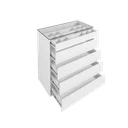 Ver imagem 6 de Cômoda 5 Gavetas com Organizador Tampo Vidro Belize Branco