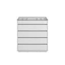 Ver imagem 5 de Cômoda 5 Gavetas com Organizador Tampo Vidro Belize Branco