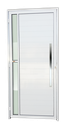 Ver imagem 1 de Porta Alumínio Lambril Visione c/Puxador D.Branco 90 Brimak