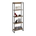 Ver imagem 2 de Estante Multiuso 5 Prateleiras 60CMX187CM Dynamica Marrom/Carvalho