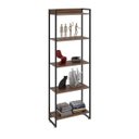 Ver imagem 2 de Estante Multiuso 5 Prateleiras 60CMX187CM Dynamica Marrom/Nogal