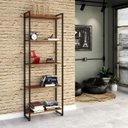 Ver imagem 1 de Estante Multiuso 5 Prateleiras 60CMX187CM Dynamica Marrom/Nogal