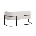 Ver imagem 5 de Kit Sofá 2 Lugares + 2 Poltronas Corino Preto Bege