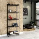 Ver imagem 1 de Estante Multiuso 5 Prateleiras 60CMX187CM Dynamica Preto/Ônix