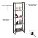 Ver imagem 4 de Estante Multiuso 5 Prateleiras 60CMX187CM Dynamica Branco/Snow