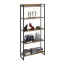 Ver imagem 4 de Estante Multiuso 5 Prateleiras 80CMX187CM Dynamica Marrom/Carvalho