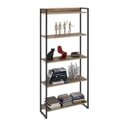Ver imagem 2 de Estante Multiuso 5 Prateleiras 80CMX187CM Dynamica Marrom/Carvalho