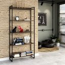 Ver imagem 1 de Estante Multiuso 5 Prateleiras 80CMX187CM Dynamica Marrom/Carvalho Dark