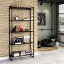 Ver imagem 1 de Estante Multiuso 5 Prateleiras 80CMX187CM Dynamica Preto/Ônix