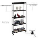 Ver imagem 4 de Estante Multiuso 5 Prateleiras 80CMX187CM Dynamica Preto/Ônix
