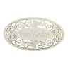 Placa Decorativa Bem Vindo com Arabesco 30x19 Mdf 3mm Branco - D'rossi - 1