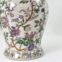 Potiche Porcelana Floral Colorido Craquelê 37cm Decoração - 3