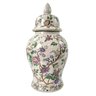 Potiche Porcelana Floral Colorido Craquelê 37cm Decoração - 1