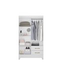 Ver imagem 6 de Guarda Roupa Solteiro 4 portas 2 gavetas Branco Chile - Moval