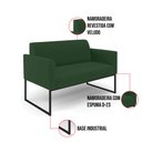 Ver imagem 6 de Sofá Namoradeira com 2 Poltronas Base Industrial Preto Marisa Veludo Verde D03 - D'Rossi