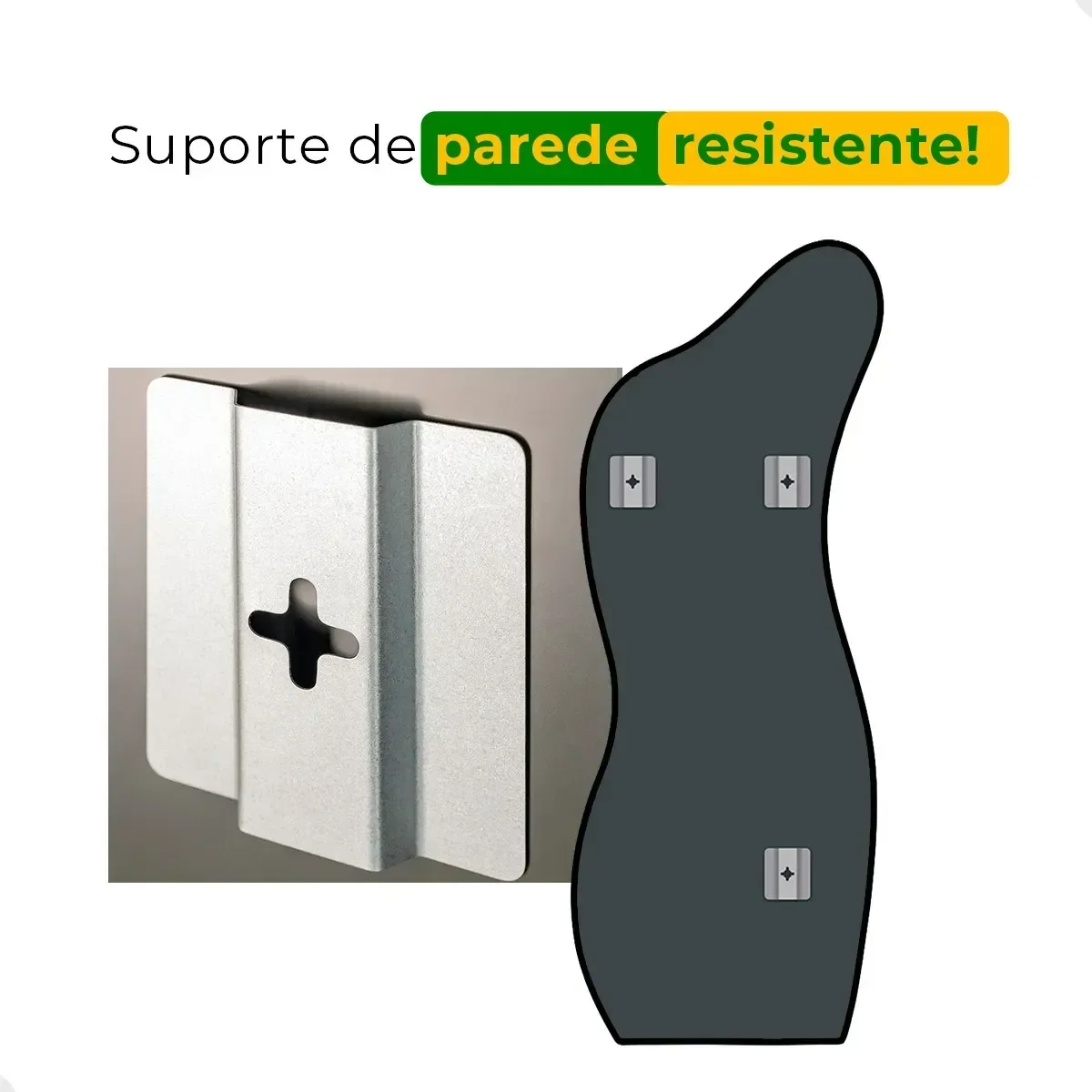 Ver imagem 5 de Espelho Decorativo Orgânico Led Frio 170x70 de Parede Curves para Sala Quarto Banheiro Escritório