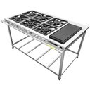 Ver imagem 2 de Fogão Serv Kenok Inox 6 Bocas 3 Duplas com Bifeteira Baixa Pressão Fbse6b.842