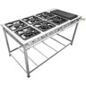 Fogão Serv Kenok Inox 6 Bocas 3 Duplas com Bifeteira Baixa Pressão Fbse6b.842 - 3